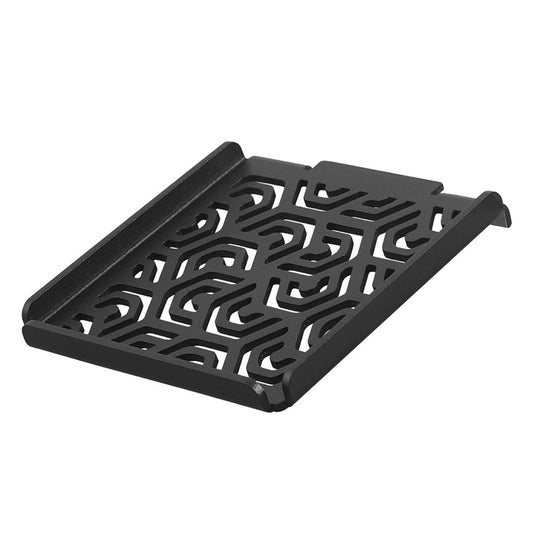 Floating Soap Dish Mini Tray Tile Shower Shelf with Railing Matte Black Penta Design Ti-Shelf