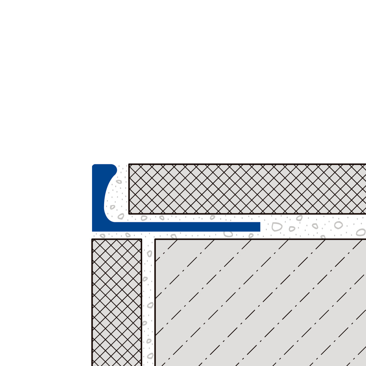 L Shaped Delorean Gray Grout Match Tile Trim Durosol By Dural 94