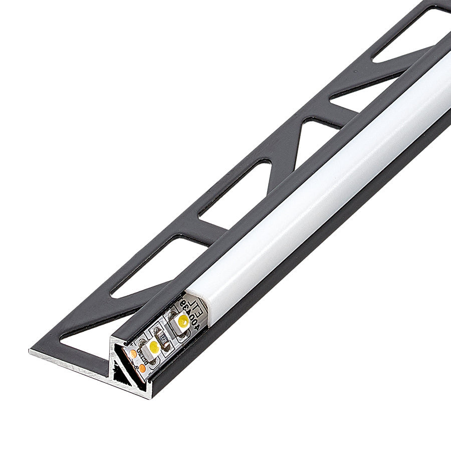 LED Tile Profile Edge Trim Matte Black Squareline 94