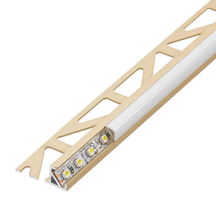 LED Tile Profile Edge Trim Champagne Squareline 94