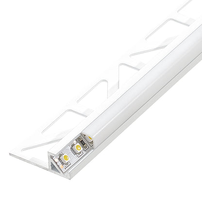 LED Tile Profile Edge Trim Cover White Squareline 94"