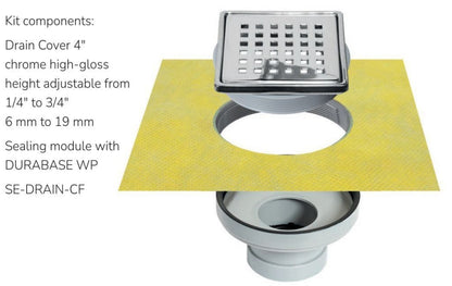 Point Drain Kit Complete For Shower Tilux By Dural