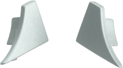 Transition Wall and Floor Connection Trim Silver Anodized Endcap Right (2 Pieces) T COVE