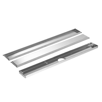 Linear Shower Drain Grate Flat or Tile-In and Drain Channel Stainless Steel MyVario (Double Face)