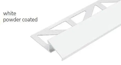 Ramp Transition Floor Tile Profile White Powder Coated Duratrans 94"