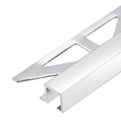 Square Edge Tile Box Trim High Gloss Silver Squareline 94"