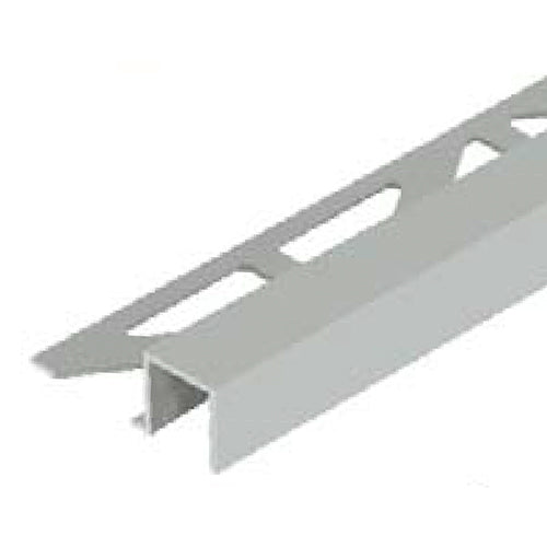 Square Edge Tile Box Trim Light Gray Powder Coated Squareline 94"