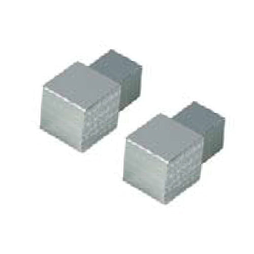 Square Corner Piece Edge Tile Trim High Gloss Anodized Mercury Brushed (2 Pieces) Squareline