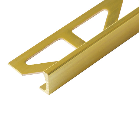 L Shape Edge Tile Trim Natural Brass Durosol 94"