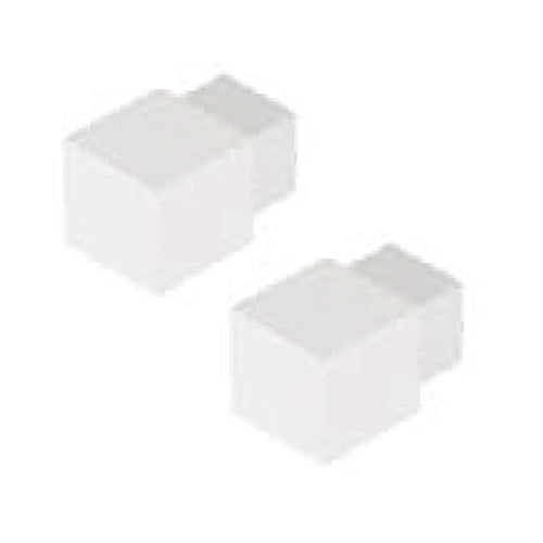 Square Corner Piece Edge Tile Trim Warm White (2 Pieces) Squareline