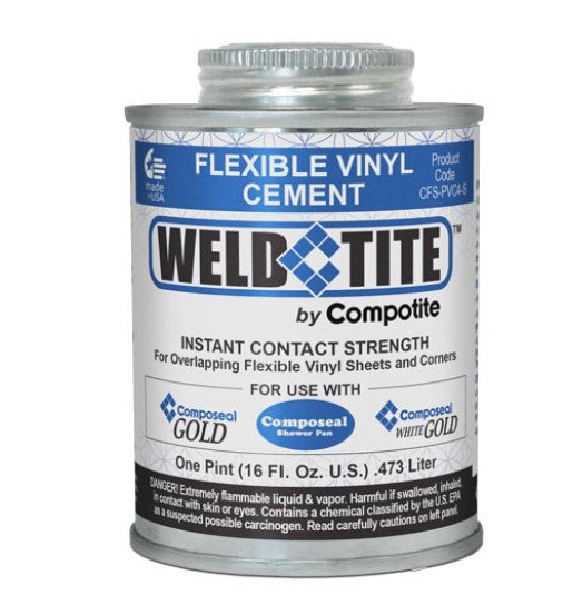 Weld-Tite Flexible Vinyl Cement - Blue