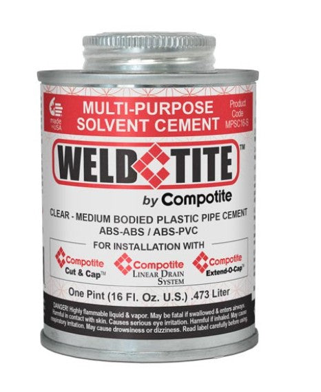 Weld-Tite Multi-Purpose Solvent Cement - Red